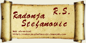Radonja Stefanović vizit kartica